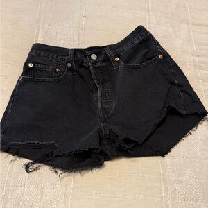 High Waist Black Denim Women Shorts